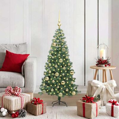 vidaXL Weihnachtsbaum mit 150 LEDs mit Ständer Grün 120 cm PVC - Grün vidaXL Weihnachtsbaum mit 150 LEDs mit Ständer Grün 120 cm PVC - Grün