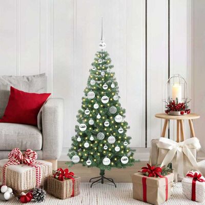 vidaXL Weihnachtsbaum mit 150 LEDs mit Ständer Grün 120 cm PVC - Grün vidaXL Weihnachtsbaum mit 150 LEDs mit Ständer Grün 120 cm PVC - Grün