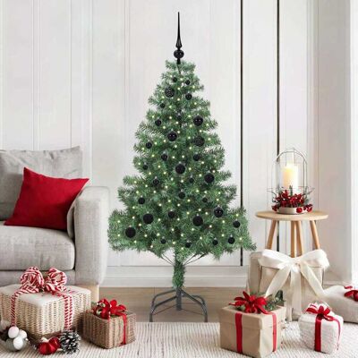 vidaXL Weihnachtsbaum mit 150 LEDs mit Ständer Grün 150 cm PVC - Grün vidaXL Weihnachtsbaum mit 150 LEDs mit Ständer Grün 150 cm PVC - Grün