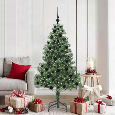 vidaXL Weihnachtsbaum mit 300 LEDs mit Ständer Grün 180 cm PVC - Grün vidaXL Weihnachtsbaum mit 300 LEDs mit Ständer Grün 180 cm PVC - Grün