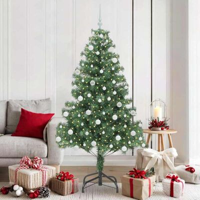 vidaXL Weihnachtsbaum mit 300 LEDs mit Ständer Grün 180 cm PVC - Grün vidaXL Weihnachtsbaum mit 300 LEDs mit Ständer Grün 180 cm PVC - Grün