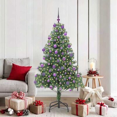 vidaXL Weihnachtsbaum mit 300 LEDs mit Ständer Grün 180 cm PVC - Grün vidaXL Weihnachtsbaum mit 300 LEDs mit Ständer Grün 180 cm PVC - Grün
