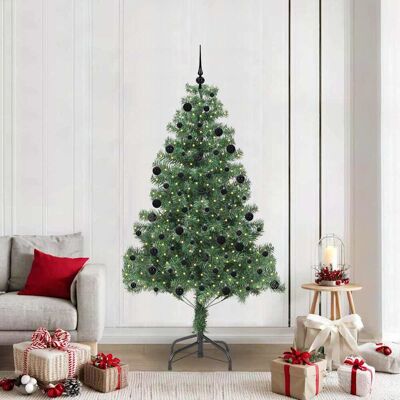 vidaXL Weihnachtsbaum mit 300 LEDs mit Ständer Grün 210 cm PVC - Grün vidaXL Weihnachtsbaum mit 300 LEDs mit Ständer Grün 210 cm PVC - Grün