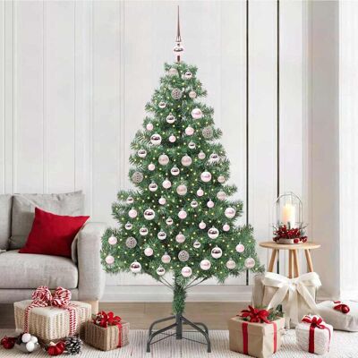 vidaXL Weihnachtsbaum mit 300 LEDs mit Ständer Grün 210 cm PVC - Grün vidaXL Weihnachtsbaum mit 300 LEDs mit Ständer Grün 210 cm PVC - Grün