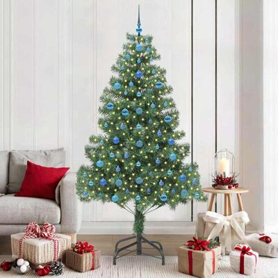 vidaXL Weihnachtsbaum mit 300 LEDs mit Ständer Grün 210 cm PVC - Grün vidaXL Weihnachtsbaum mit 300 LEDs mit Ständer Grün 210 cm PVC - Grün