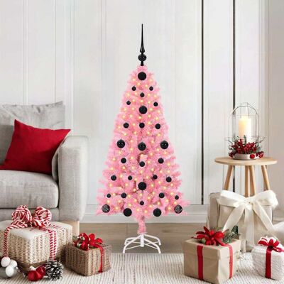 vidaXL Weihnachtsbaum mit 150 LEDs mit Ständer Rosa 120 cm PVC - Rosa vidaXL Weihnachtsbaum mit 150 LEDs mit Ständer Rosa 120 cm PVC - Rosa