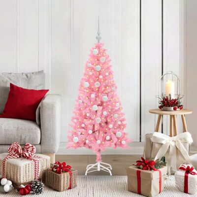 vidaXL Weihnachtsbaum mit 150 LEDs mit Ständer Rosa 120 cm PVC - Rosa vidaXL Weihnachtsbaum mit 150 LEDs mit Ständer Rosa 120 cm PVC - Rosa