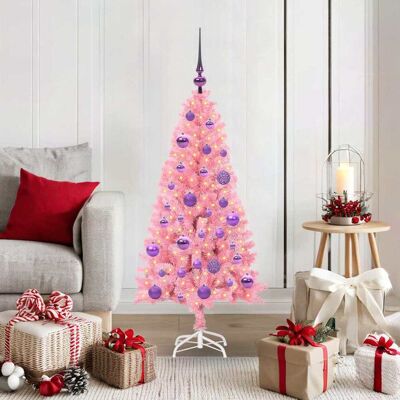 vidaXL Weihnachtsbaum mit 150 LEDs mit Ständer Rosa 120 cm PVC - Rosa vidaXL Weihnachtsbaum mit 150 LEDs mit Ständer Rosa 120 cm PVC - Rosa