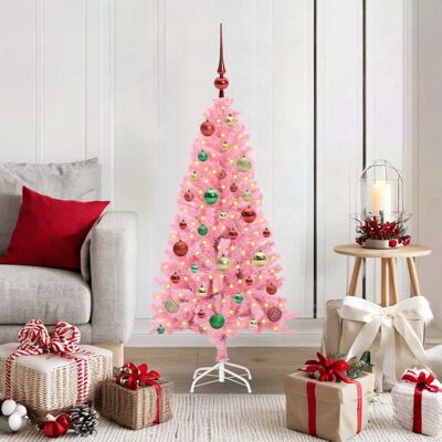 vidaXL Weihnachtsbaum mit 150 LEDs mit Ständer Rosa 120 cm PVC - Rosa vidaXL Weihnachtsbaum mit 150 LEDs mit Ständer Rosa 120 cm PVC - Rosa