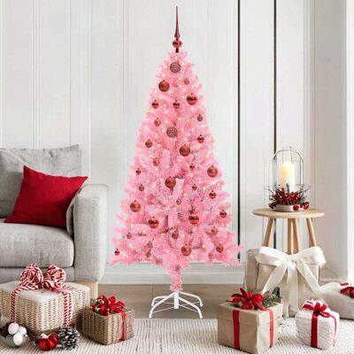 vidaXL Weihnachtsbaum mit 150 LEDs mit Ständer Rosa 150 cm PVC - Rosa vidaXL Weihnachtsbaum mit 150 LEDs mit Ständer Rosa 150 cm PVC - Rosa