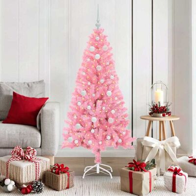 vidaXL Weihnachtsbaum mit 150 LEDs mit Ständer Rosa 150 cm PVC - Rosa vidaXL Weihnachtsbaum mit 150 LEDs mit Ständer Rosa 150 cm PVC - Rosa