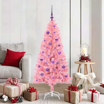 vidaXL Weihnachtsbaum mit 150 LEDs mit Ständer Rosa 150 cm PVC - Rosa vidaXL Weihnachtsbaum mit 150 LEDs mit Ständer Rosa 150 cm PVC - Rosa