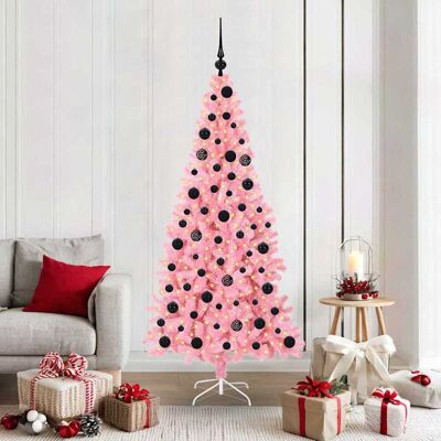 vidaXL Weihnachtsbaum mit 300 LEDs mit Ständer Rosa 180 cm PVC - Rosa vidaXL Weihnachtsbaum mit 300 LEDs mit Ständer Rosa 180 cm PVC - Rosa