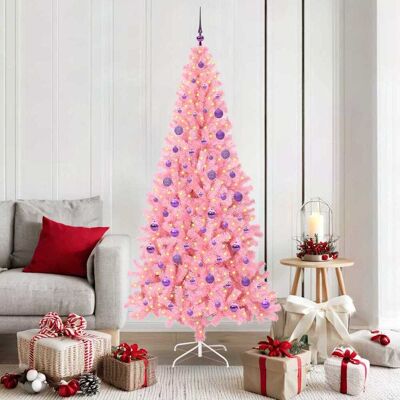 vidaXL Weihnachtsbaum mit 300 LEDs mit Ständer Rosa 180 cm PVC - Rosa vidaXL Weihnachtsbaum mit 300 LEDs mit Ständer Rosa 180 cm PVC - Rosa