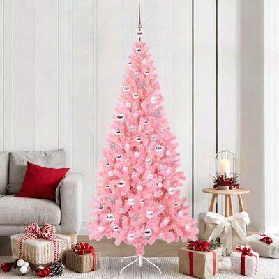 vidaXL Weihnachtsbaum mit 300 LEDs mit Ständer Rosa 210 cm PVC - Rosa vidaXL Weihnachtsbaum mit 300 LEDs mit Ständer Rosa 210 cm PVC - Rosa