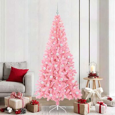 vidaXL Weihnachtsbaum mit 300 LEDs mit Ständer Rosa 210 cm PVC - Rosa vidaXL Weihnachtsbaum mit 300 LEDs mit Ständer Rosa 210 cm PVC - Rosa