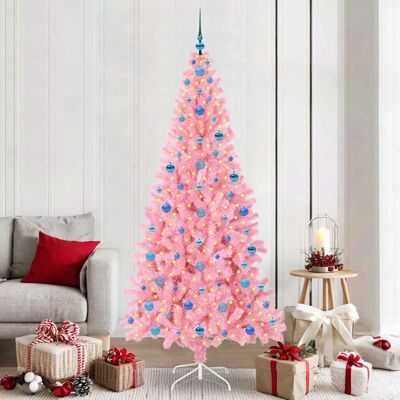 vidaXL Weihnachtsbaum mit 300 LEDs mit Ständer Rosa 210 cm PVC - Rosa vidaXL Weihnachtsbaum mit 300 LEDs mit Ständer Rosa 210 cm PVC - Rosa