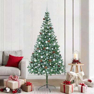 vidaXL Künstlicher Weihnachtsbaum Grün 210 cm PVC und Stahl - Grün vidaXL Künstlicher Weihnachtsbaum Grün 210 cm PVC und Stahl - Grün