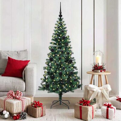 vidaXL Künstlicher vorbeleuchteter Weihnachtsbaum Grün 150 cm - Grün vidaXL Künstlicher vorbeleuchteter Weihnachtsbaum Grün 150 cm - Grün
