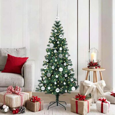 vidaXL Künstlicher vorbeleuchteter Weihnachtsbaum Grün 150 cm - Grün vidaXL Künstlicher vorbeleuchteter Weihnachtsbaum Grün 150 cm - Grün