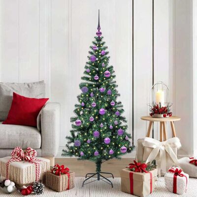 vidaXL Künstlicher vorbeleuchteter Weihnachtsbaum Grün 150 cm - Grün vidaXL Künstlicher vorbeleuchteter Weihnachtsbaum Grün 150 cm - Grün