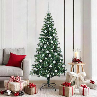 vidaXL Künstlicher vorbeleuchteter Weihnachtsbaum Grün 180 cm - Grün vidaXL Künstlicher vorbeleuchteter Weihnachtsbaum Grün 180 cm - Grün