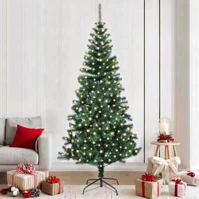 vidaXL Künstlicher vorbeleuchteter Weihnachtsbaum Grün 210 cm - Grün vidaXL Künstlicher vorbeleuchteter Weihnachtsbaum Grün 210 cm - Grün