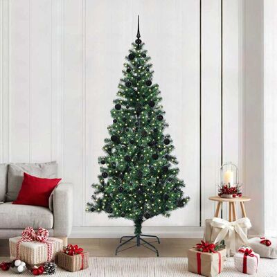 vidaXL Künstlicher vorbeleuchteter Weihnachtsbaum Grün 210 cm - Grün vidaXL Künstlicher vorbeleuchteter Weihnachtsbaum Grün 210 cm - Grün