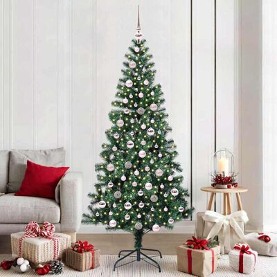 vidaXL Künstlicher vorbeleuchteter Weihnachtsbaum Grün 210 cm - Grün vidaXL Künstlicher vorbeleuchteter Weihnachtsbaum Grün 210 cm - Grün