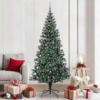 vidaXL Künstlicher vorbeleuchteter Weihnachtsbaum Grün 210 cm - Grün vidaXL Künstlicher vorbeleuchteter Weihnachtsbaum Grün 210 cm - Grün