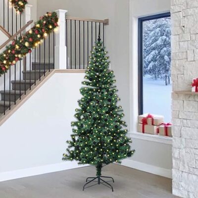 vidaXL Künstlicher vorbeleuchteter Weihnachtsbaum Grün 240 cm - Grün vidaXL Künstlicher vorbeleuchteter Weihnachtsbaum Grün 240 cm - Grün