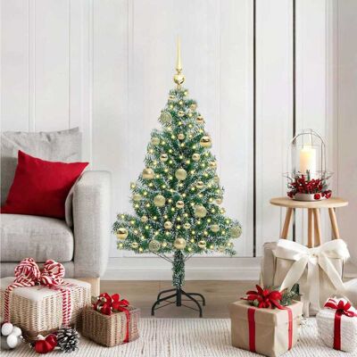 vidaXL Künstlicher Weihnachtsbaum beschneit mit LED Licht 120 cm - Grün vidaXL Künstlicher Weihnachtsbaum beschneit mit LED Licht 120 cm - Grün