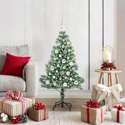 vidaXL Künstlicher Weihnachtsbaum beschneit mit LED Licht 120 cm - Grün vidaXL Künstlicher Weihnachtsbaum beschneit mit LED Licht 120 cm - Grün