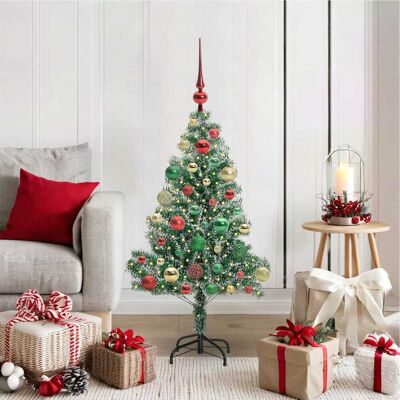 vidaXL Künstlicher Weihnachtsbaum beschneit mit LED Licht 120 cm - Grün vidaXL Künstlicher Weihnachtsbaum beschneit mit LED Licht 120 cm - Grün