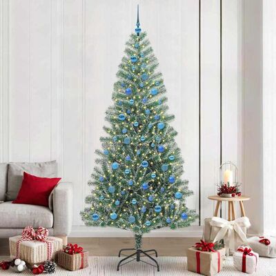 vidaXL Künstlicher Weihnachtsbaum beschneit mit LED Licht 240 cm - Grün vidaXL Künstlicher Weihnachtsbaum beschneit mit LED Licht 240 cm - Grün