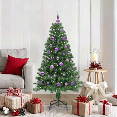 vidaXL Künstlicher Weihnachtsbaum mit 150 LEDs mit Ständer Grün 150 cm - Grün vidaXL Künstlicher Weihnachtsbaum mit 150 LEDs mit Ständer Grün 150 cm - Grün