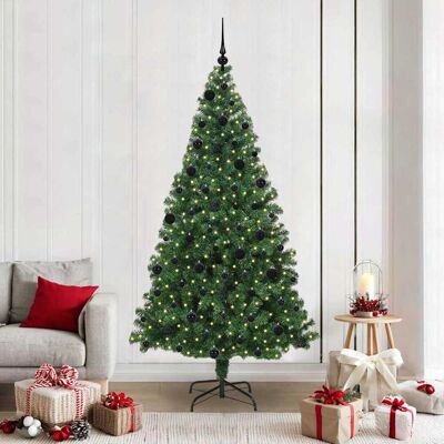 vidaXL Künstlicher Weihnachtsbaum mit 300 LEDs mit Ständer Grün 210 cm - Grün vidaXL Künstlicher Weihnachtsbaum mit 300 LEDs mit Ständer Grün 210 cm - Grün