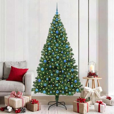 vidaXL Künstlicher Weihnachtsbaum mit 300 LEDs mit Ständer Grün 210 cm - Grün vidaXL Künstlicher Weihnachtsbaum mit 300 LEDs mit Ständer Grün 210 cm - Grün