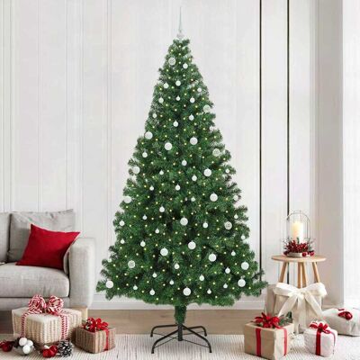 vidaXL Künstlicher Weihnachtsbaum mit 300 LEDs mit Ständer Grün 240 cm - Grün vidaXL Künstlicher Weihnachtsbaum mit 300 LEDs mit Ständer Grün 240 cm - Grün