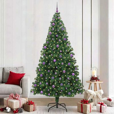 vidaXL Künstlicher Weihnachtsbaum mit 300 LEDs mit Ständer Grün 240 cm - Grün vidaXL Künstlicher Weihnachtsbaum mit 300 LEDs mit Ständer Grün 240 cm - Grün