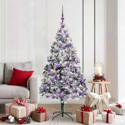vidaXL Künstlicher Weihnachtsbaum mit 300 LEDs mit Ständer Weiß 180 cm - Weiß vidaXL Künstlicher Weihnachtsbaum mit 300 LEDs mit Ständer Weiß 180 cm - Weiß