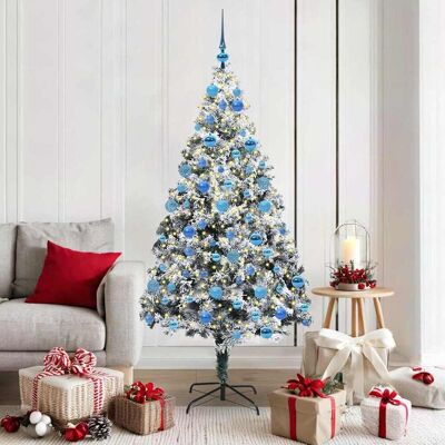 vidaXL Künstlicher Weihnachtsbaum mit 300 LEDs mit Ständer Weiß 180 cm - Weiß vidaXL Künstlicher Weihnachtsbaum mit 300 LEDs mit Ständer Weiß 180 cm - Weiß