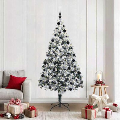 vidaXL Künstlicher Weihnachtsbaum mit 300 LEDs mit Ständer Weiß 210 cm - Weiß vidaXL Künstlicher Weihnachtsbaum mit 300 LEDs mit Ständer Weiß 210 cm - Weiß