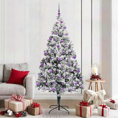 vidaXL Künstlicher Weihnachtsbaum mit 300 LEDs mit Ständer Weiß 210 cm - Weiß vidaXL Künstlicher Weihnachtsbaum mit 300 LEDs mit Ständer Weiß 210 cm - Weiß