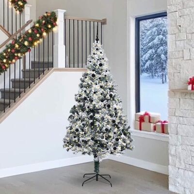vidaXL Künstlicher Weihnachtsbaum mit 300 LEDs mit Ständer Weiß 240 cm - Weiß vidaXL Künstlicher Weihnachtsbaum mit 300 LEDs mit Ständer Weiß 240 cm - Weiß