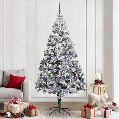 vidaXL Künstlicher Weihnachtsbaum mit 300 LEDs mit Ständer Weiß 240 cm - Weiß vidaXL Künstlicher Weihnachtsbaum mit 300 LEDs mit Ständer Weiß 240 cm - Weiß