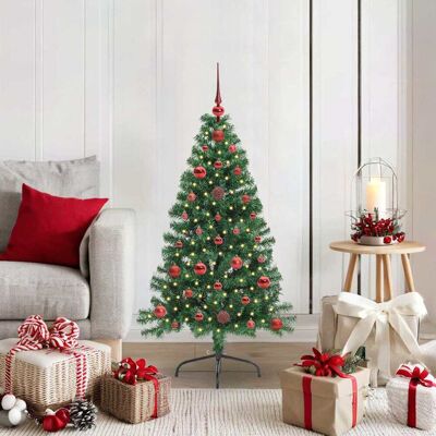 vidaXL Künstlicher vorbeleuchteter Weihnachtsbaum Grün 120 cm PVC - Grün vidaXL Künstlicher vorbeleuchteter Weihnachtsbaum Grün 120 cm PVC - Grün