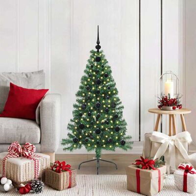 vidaXL Künstlicher vorbeleuchteter Weihnachtsbaum Grün 120 cm PVC - Grün vidaXL Künstlicher vorbeleuchteter Weihnachtsbaum Grün 120 cm PVC - Grün