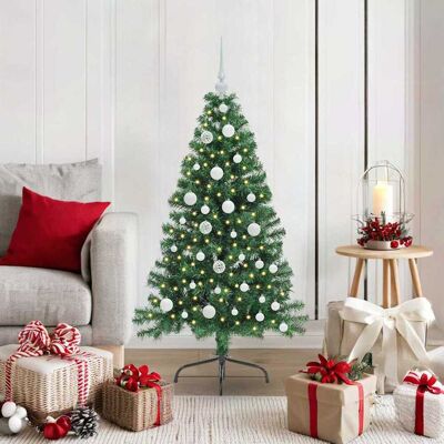 vidaXL Künstlicher vorbeleuchteter Weihnachtsbaum Grün 120 cm PVC - Grün vidaXL Künstlicher vorbeleuchteter Weihnachtsbaum Grün 120 cm PVC - Grün