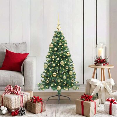 vidaXL Künstlicher vorbeleuchteter Weihnachtsbaum Grün 120 cm PVC - Grün vidaXL Künstlicher vorbeleuchteter Weihnachtsbaum Grün 120 cm PVC - Grün